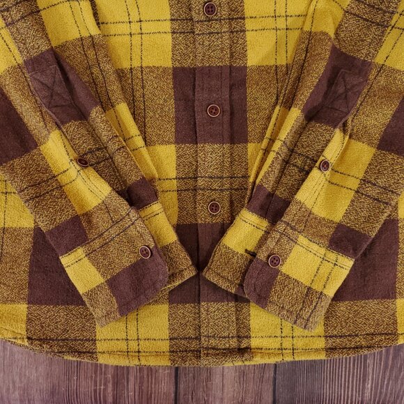 Wellen Huckberry Mens Medium Brushed Hazy Flannel Shirt Button Up Plaid - Picture 8 of 13